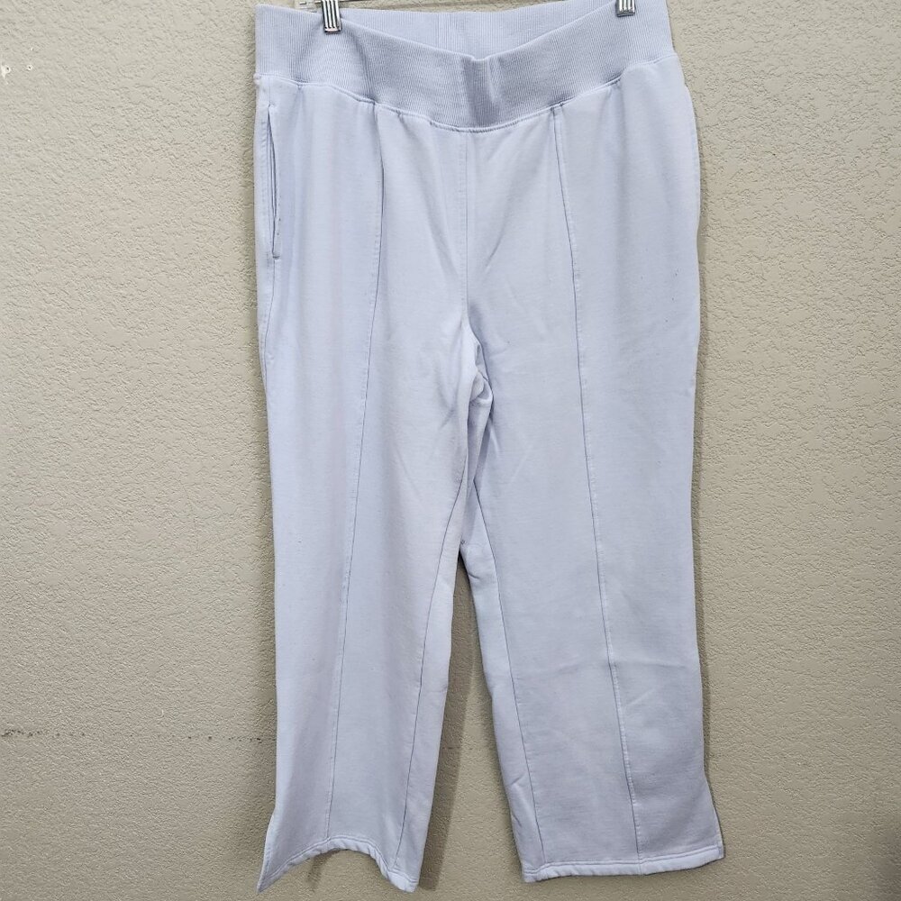 Avia Sweatpants Womens Large Light Blue Side Slits Straight Leg
